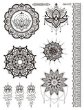 Lianfudai Size:158*120mm New Butterfly Tattoo Plain Flower Sexy Finger Collarbone Dark Waterproof Temporary Tattoo Sticker