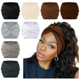 Lianfudai Hair Accessories Twisted Extra Large Thick Wide Headbands Turban Workout Headband Head Wraps for Women