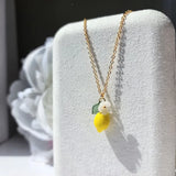 Lianfudai Transparent lemon necklace fruit gift fashion