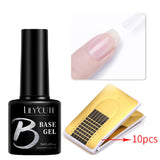 Lianfudai 7ML Gold Foil Quick Extension Gel Nail Polish Nude Purple Nail Flakes Vernis Semi Permanent UV Gel Nail Art Hard Gel