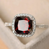 Lianfudai Hot Selling Silver plated Rings for Women Ruby Emerald Sapphire Jewelry Wedding Engagement Ring Wholesale