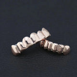 Lianfudai 18K Hip Hop Smooth Rose Gold Teeth Gun Black Smooth Teeth Decoration Hip Hop Popular Jewelry