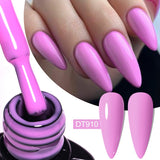 Lianfudai  7ml Dark Nude Rubber Base Gel Nail Polish Semi Permanent UV Gel LED Nail Art Varnish For Nails Manicure DIY Design