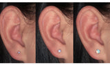 Lianfudai New Trendy Opal Stud Earrings for Women Girls Tiny Small Stainless Steel Screw Back Piercing Stud Earrings Party Jewelry Gift
