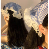 Lianfudai Lace Triangular Hair Scarf Headband Square Headscarf Hairband Turban Bandage Bandana Headband Women Headwarp Hair Accessories