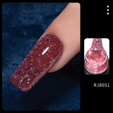 Lianfudai 10ml Glitter Gel Nail Polish Semi Permanent Sequins Soak Off UV Gel Colorful DIY Nail Art Gel Varnishes Free Shipping