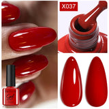 Lianfudai 7ml Metallic Gel Nail Polish Red Chrome Mirror Effect Thread Shell Nail Gel Quick Dry Semi Permanent UV Gel Nail Art