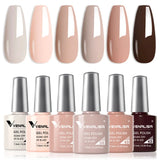 Lianfudai Venalisa Nail Gel Polish Jelly Color HEMA FREE Nude Pink Semi Permanent Soak Off UVLED Gel Nail Polish Sparkle Gel Varnish