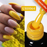 Lianfudai  SUGAR Blue Color Rubber Base Gel Nail Polish Gold Glitter Base Gel Top Coat Soak Off UV LED Gel Nail Art Varnish Manicure