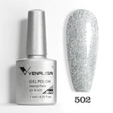 Lianfudai Venalisa Nail Gel Polish Jelly Color HEMA FREE Nude Pink Semi Permanent Soak Off UVLED Gel Nail Polish Sparkle Gel Varnish