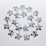 Lianfudai 4/10/12pcs Y2k Silver Star Hair Clips Women Grils Alloy Barrettes Metal Glitter Star Hairpin Side Clip Hair Accessories