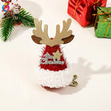 Lianfudai Christmas Deer Hairpin Girls Women Fashion Anlter Bow Hair Clip Red Cute Elk Hairpins Side Clip Plush Snowflake Hair Accessories