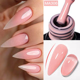 Lianfudai  7ml Dark Nude Rubber Base Gel Nail Polish Semi Permanent UV Gel LED Nail Art Varnish For Nails Manicure DIY Design