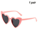 Lianfudai Summer Beach Sunglasses Women  Fashion Heart Shaped Glasses Girls Night Gift Bride To Be Glasses