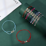 Lianfudai Adjusted Size Can Move Stone Multiple colors Rope Woven bracelet For Women And Men Fashion Jewelry 2024 New Bracelets Woman