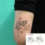 Lianfudai New Waterproof Temporary Tattoo Sticker Body Makeup Flame Finger Tattoos Smiley Black Square Rose Flower Art Flash Fake