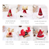 Lianfudai Christmas Hair Clips for Girls Festival Gift Hat Hairpin Cute Deer Pine Cones Ear Hairpins Adult Headwear Hair Accessories