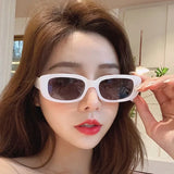 Lianfudai Fashion Sunglasses Classic Retro Square Glasses Women Brand Vintage Travel Small Rectangle Sun Glasses Female Eyewear Anti-Glare