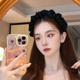 Lianfudai Fashion Wide Hair Bands For Women Headdress Solid Color Cloth Headband Girls Hairband Hair Hoop Female Hair Accessories