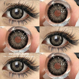 Lianfudai 1pair Colored Contact Lenses Beauty Natural Cosmetic Pupils Lenses Blue Lens for Eyes Yearly Eye Contacts Fast Shipping