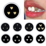 Lianfudai 3pcs/box Dental Tooth Gems Beauty Metal Tooth Crystal Jewelry Ornaments Teeth Decoration Oral Decoration