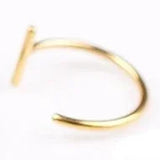 Lianfudai Fake Lip Piercing Jewelry none piercing labret faux lipring stainless steel  Lip Cuff  lead free nickel free body jewelry