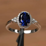 Lianfudai Hot Selling Silver plated Rings for Women Ruby Emerald Sapphire Jewelry Wedding Engagement Ring Wholesale