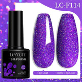 Lianfudai 7ML Quick Extension Gel Nail Polish Gold Foils Glitter Polish Vernis Semi Permanent UV Gel Nail Art Soak Off Hard Gel