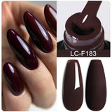 Lianfudai 7ML Auroras Thermal Gel Nail Polish Nude Dark Purple Glitter Gradient Temperature Color Changing Nail Art Gel Varnishes