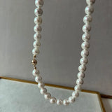 Lianfudai Elegant Classic Jewelry 8-16mm Large Shell Pearl Necklace for Women 40-135CM Length