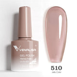 Lianfudai Venalisa Nail Gel Polish Jelly Color HEMA FREE Nude Pink Semi Permanent Soak Off UVLED Gel Nail Polish Sparkle Gel Varnish