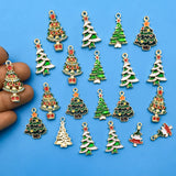 Lianfudai 10Pcs/Pack 11styles Christmas Charms Enamel Alloy Pendants Craft Supplies Beads Pendants For Jewelry Making Christmas Pendant