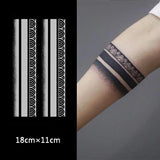 Lianfudai Line Arm Ring Herbal Juice Tattoo Stickers Semi-permanent Tatouage Temporaire Waterproof Lasting Fake Tattoo Men Women Tatuajes