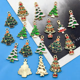 Lianfudai 10Pcs/Pack 11styles Christmas Charms Enamel Alloy Pendants Craft Supplies Beads Pendants For Jewelry Making Christmas Pendant