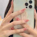 Lianfudai 24Pcs/Set Long T Glitter Wearing Reusable False Nails Nail Art Full Cover Artificial Fake Nails Ballerina False Nail