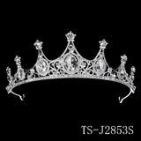 Lianfudai Silver Crystal Metal Crown Fashion Bridal Wedding Headpieces Tiaras Banquet Holidays Party Jewelry Accessories Bridesmaid Gifts