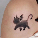 Lianfudai Cute Inspired Lazy Cat Temporary Tattoo Sticker Sweet And Cool Style Lasting 1 3 Days Black Cat Tatoo Sticker Lasting Fake Tatto