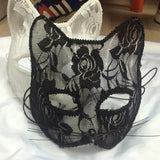 Lianfudai Halloween Cosplay Sexy Fox Mask Lace Eye Mask Animal Mask Half Face Women Sexy Cat Mask For Couple Masquerade Ball Party Game