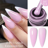 Lianfudai  7ml Dark Nude Rubber Base Gel Nail Polish Semi Permanent UV Gel LED Nail Art Varnish For Nails Manicure DIY Design