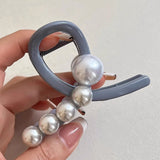 Lianfudai Cross Pearl Hair Clip for Women Fashion French Elegant Hairgrips Korean Style Hair Claw Clips Girls Hairpin New Hair Accessories