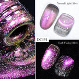 Lianfudai 7ml Cat Magnetic Gel Nail Polish Semi Permanent Dynamic Glitter Reflective Nail Gel Soak Off UV Gel Nail Art Varnish