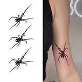 Lianfudai Spider Pattern Temporary Tattoos for Women Arm Sexy Waterproof Tattoo Stickers Cute Art Lasting Cartoon Y2K Fake Tattoo