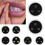 Lianfudai 3pcs/box Dental Tooth Gems Beauty Metal Tooth Crystal Jewelry Ornaments Teeth Decoration Oral Decoration