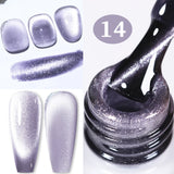 Lianfudai 10ml Auroras Blue Cat Magnetic Gel Nail Polish for Winter Nails Jelly Glass Water Light Varnis Semi Permanent Nail