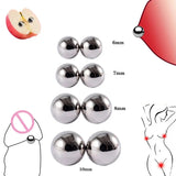 Lianfudai Fake Piercing Strong Magnetic Nipple Rings Orb Sexy Toys for Couple Magnet Nipple Piercing BDSM Link Clamps Clitoris Bondage