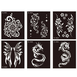 Lianfudai Hennas Tattoos Stencils Body Art Face Paint Stencils Hennas Tattoos Designs Templates Temporary Tattoos Sticker Reusable