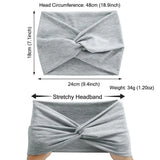 Lianfudai Hair Accessories Twisted Extra Large Thick Wide Headbands Turban Workout Headband Head Wraps for Women