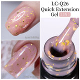 Lianfudai 7ML Jelly Pink Peach Quick Extension Gel Nail Polish Nude Transparent Color Finger Prolong Rubber Base Construction Gel