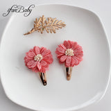 Lianfudai Fashion Flower BB Hair Clips Pin Headwear For Baby Kids Girl Hair Accessories 2 PCS/SET