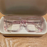 Lianfudai Square Anti-blue light Large Frame Eyeglasses fashion street Optical Reading Glasses ladies Customization Myopia Glasses